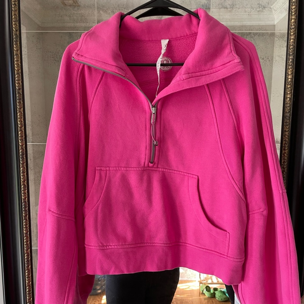 HTF Lululemon Scuba Half Zip SONIC PINK